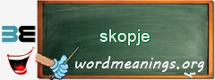 WordMeaning blackboard for skopje